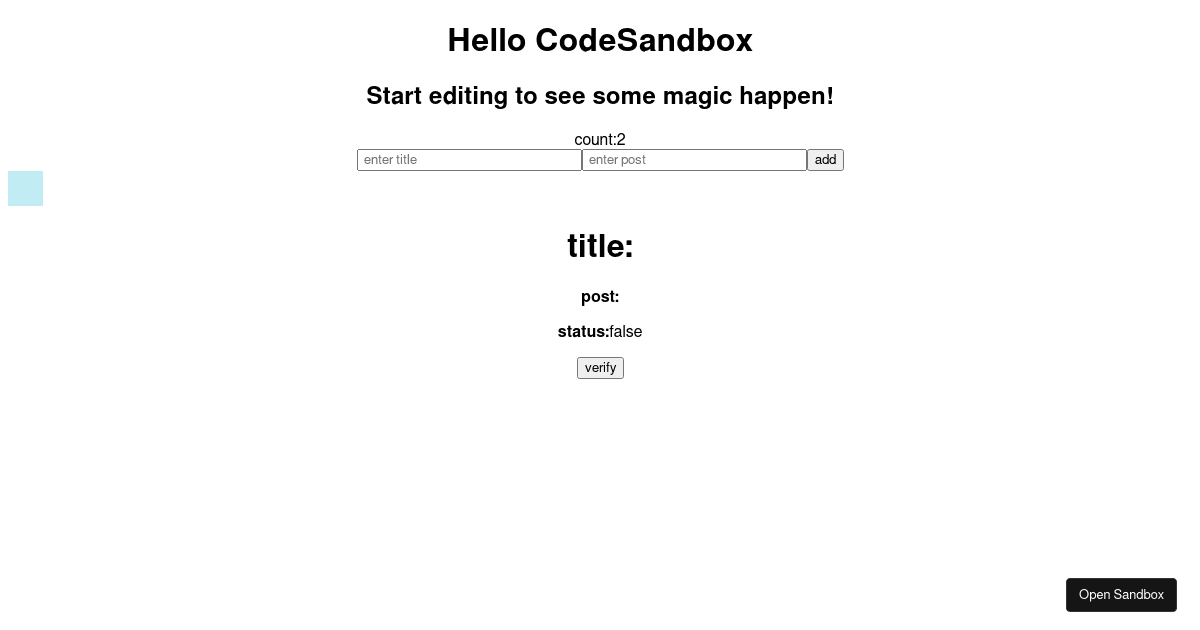 react - Codesandbox