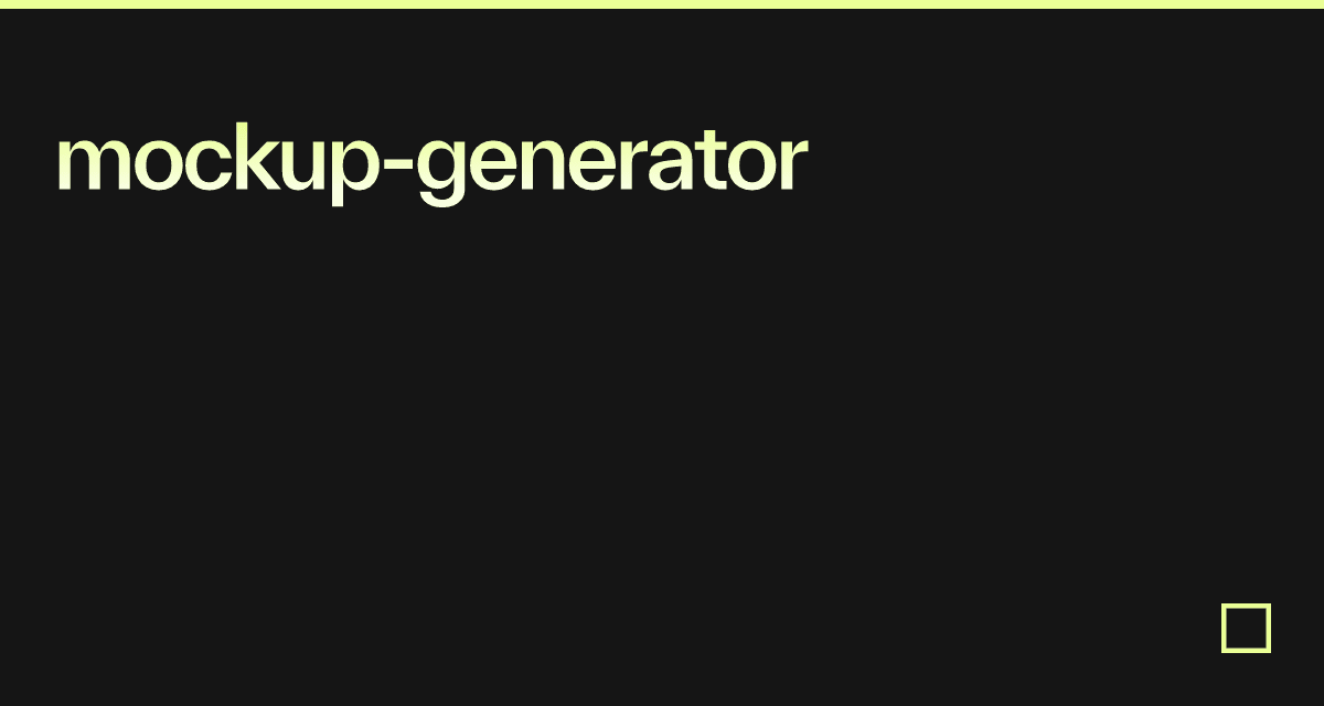 mockup-generator - Codesandbox
