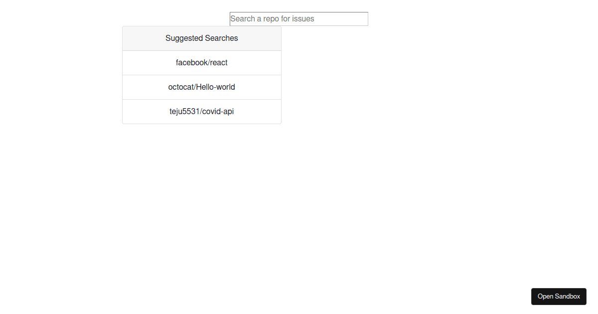 react - Codesandbox