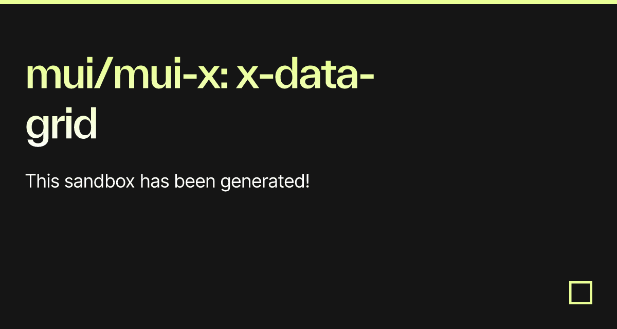 mui/mui-x: x-data-grid - Codesandbox