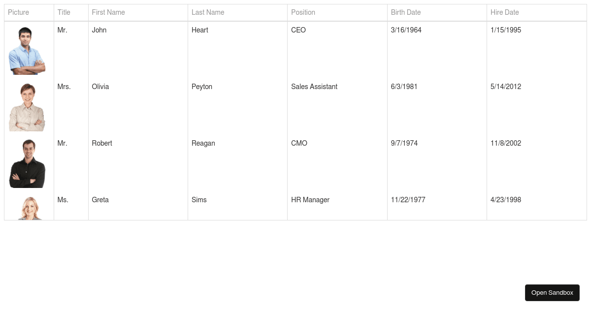 Column Template - DevExtreme Data Grid - Codesandbox
