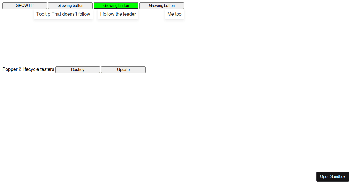 Popper.js with resizeObserver (forked) - Codesandbox