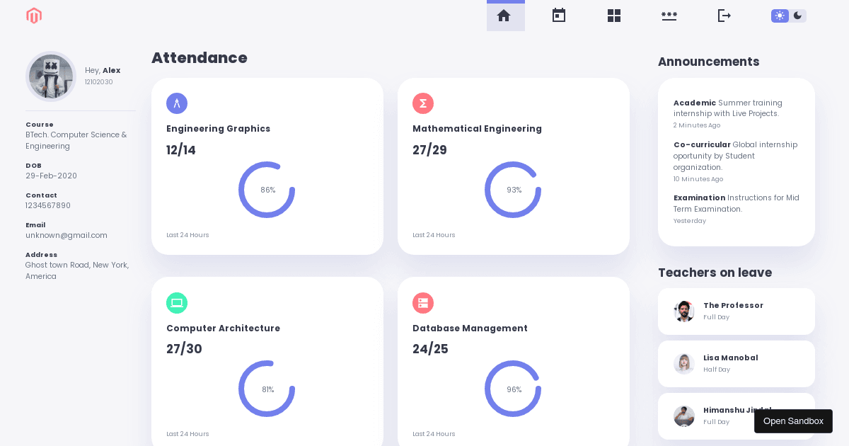 ADi7YA26/Student-Dashboard - Codesandbox