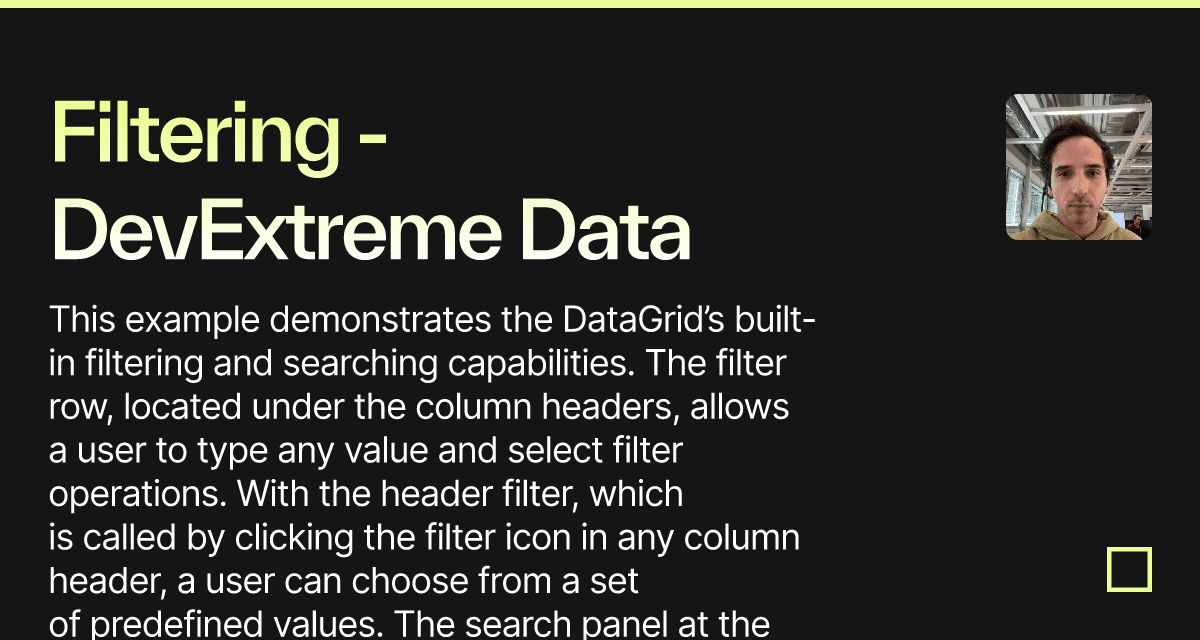 Filtering - DevExtreme Data Grid - Codesandbox