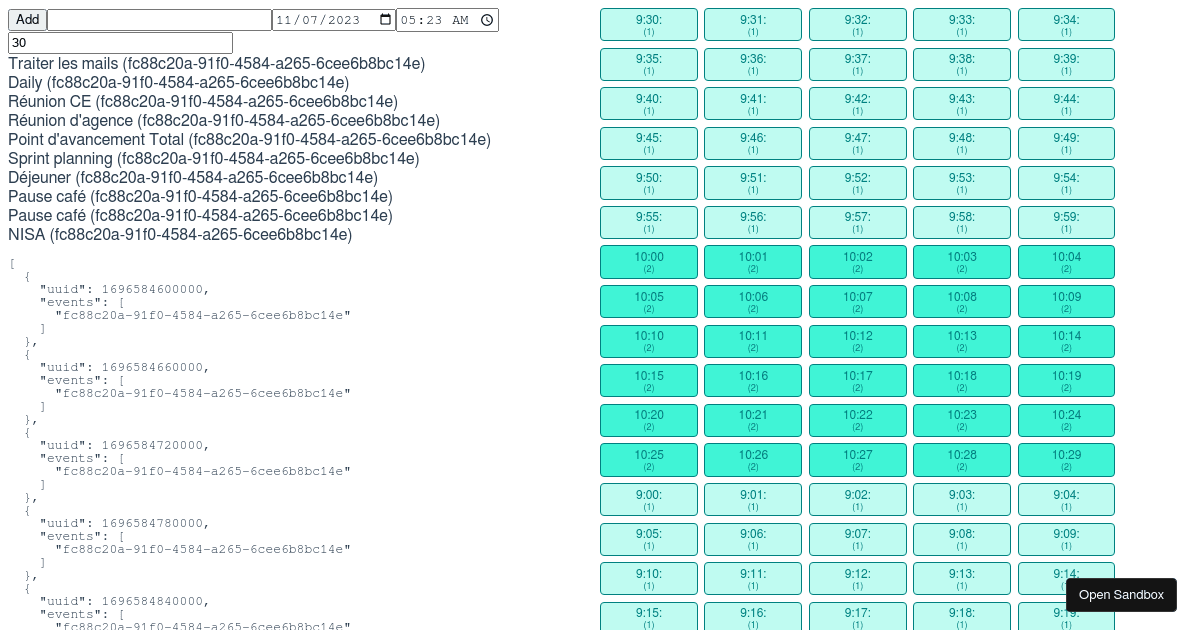 calendar - Codesandbox