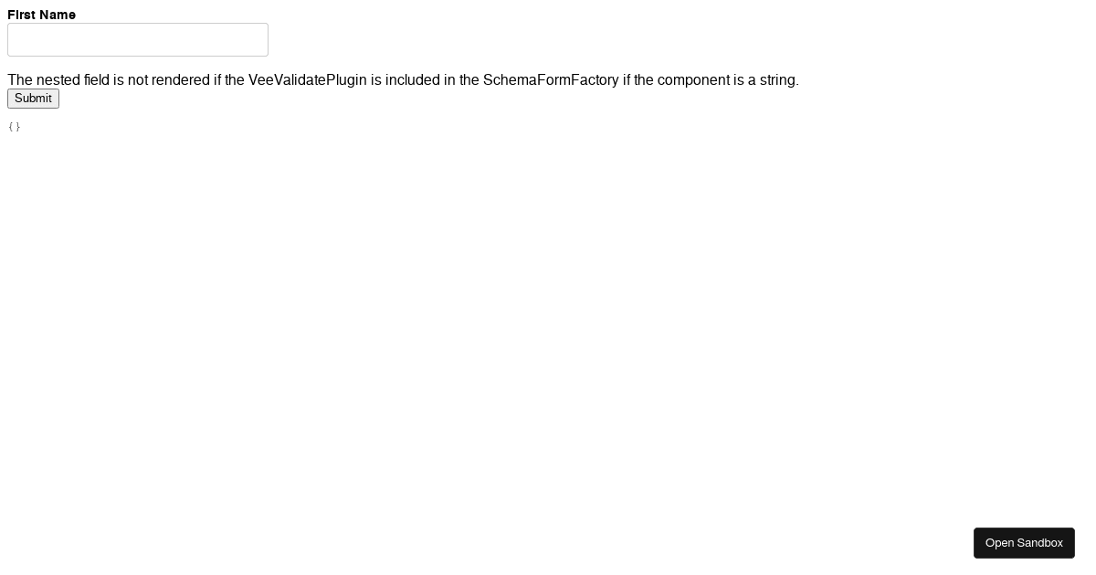FVL Nested Schema 3.x (forked) - Codesandbox