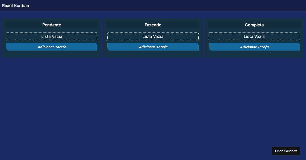 React Kanban - Codesandbox