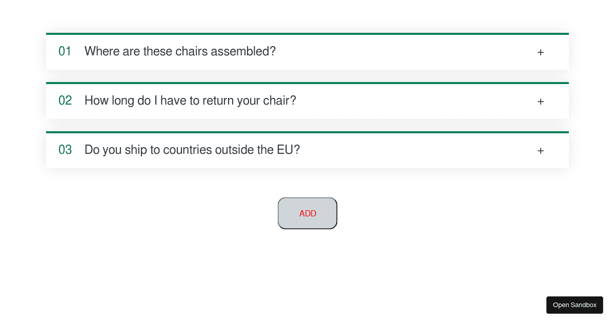 accordion - Codesandbox