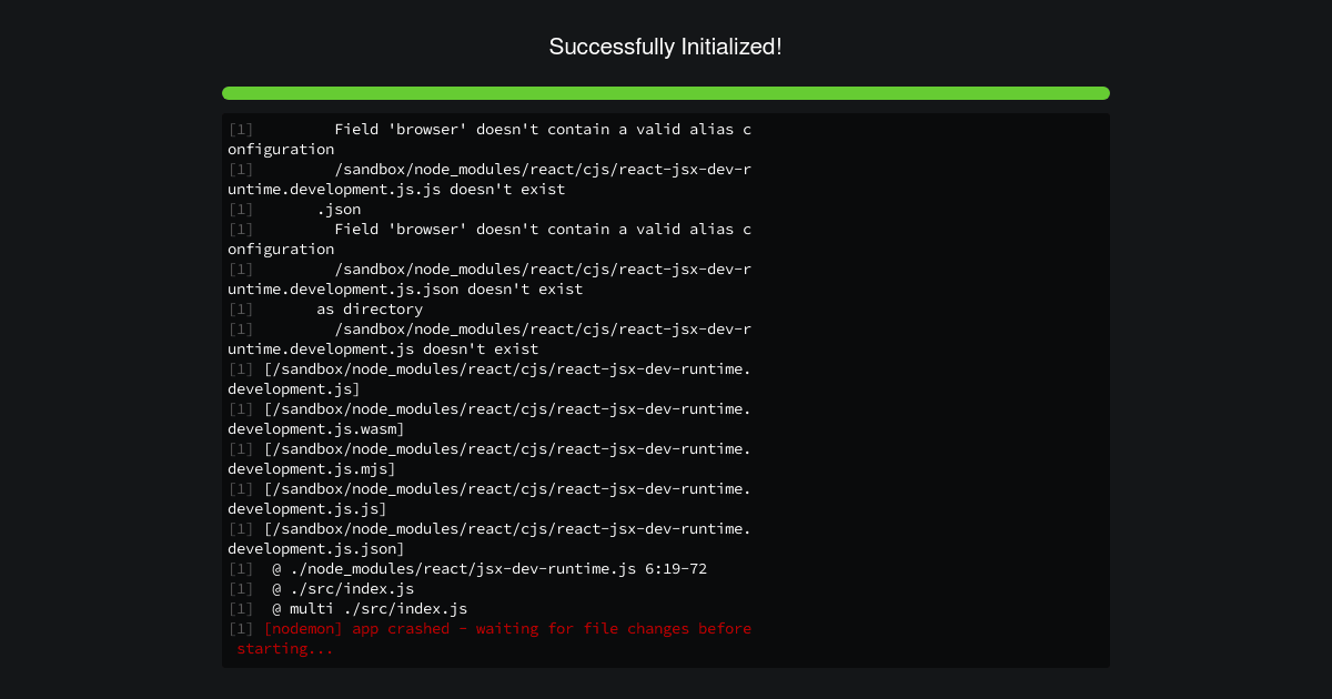 React 17: hydration mismatch in document - Codesandbox