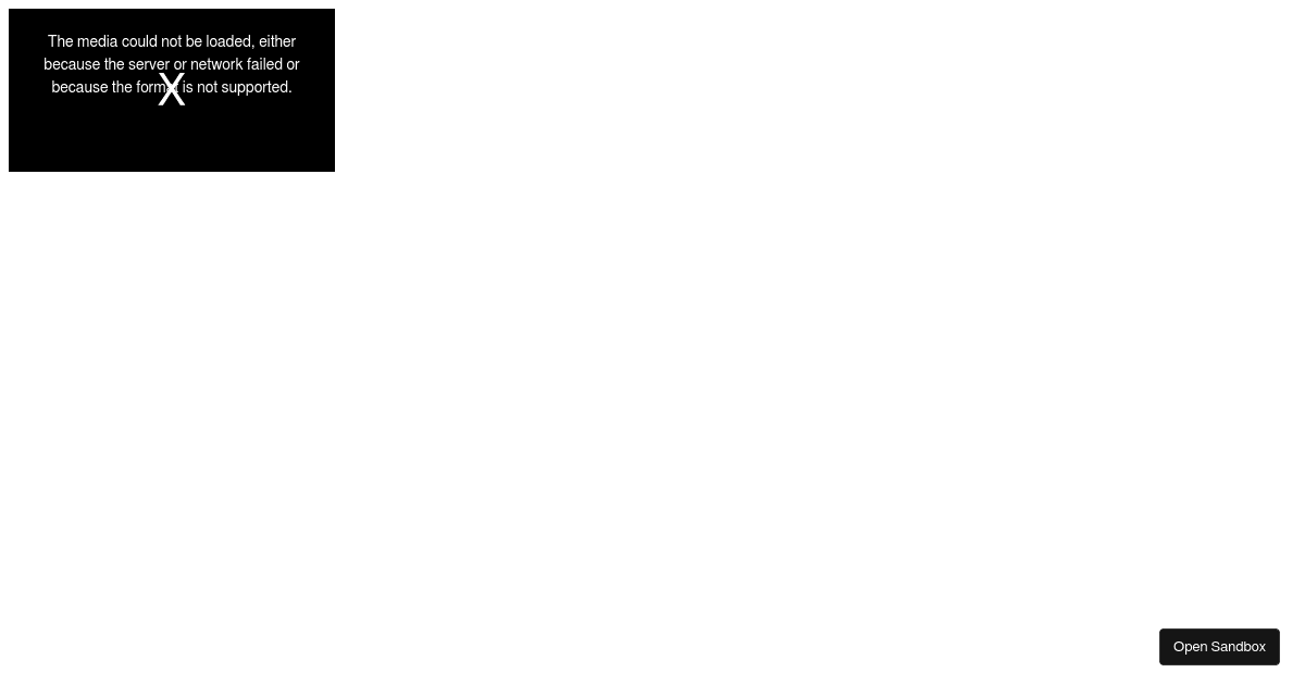 VideoJs Example (forked) - Codesandbox