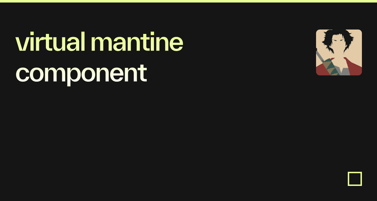 virtual mantine component - Codesandbox