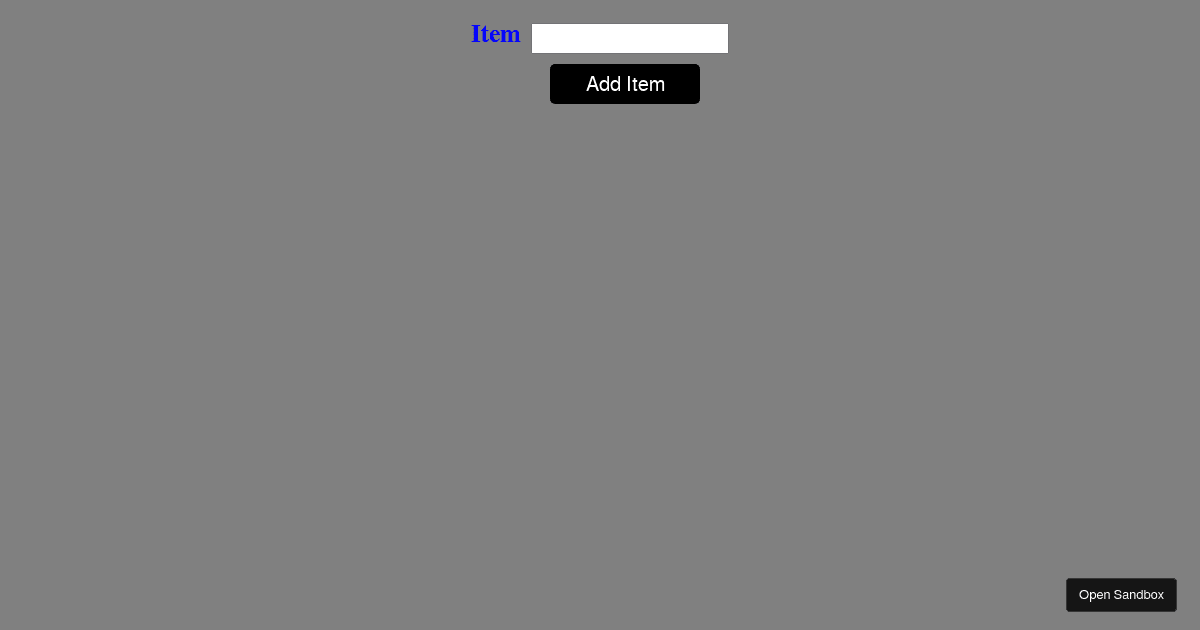 react - Codesandbox