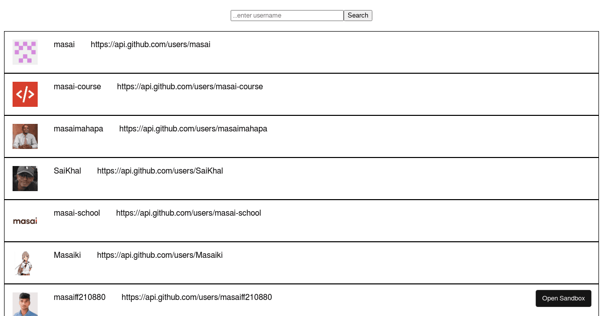 react - Codesandbox