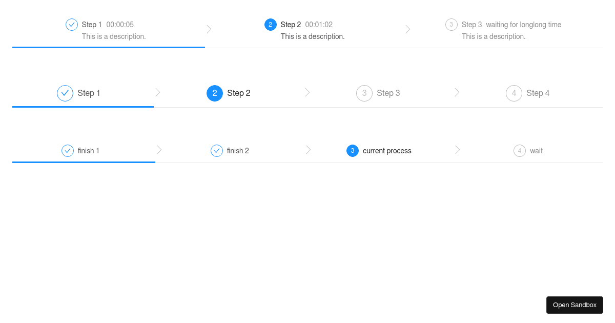 Navigation Steps - Ant Design Demo - Codesandbox