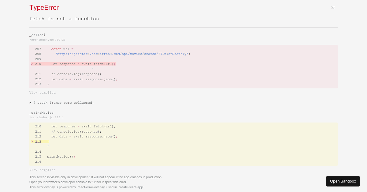 neos code challenge - Codesandbox