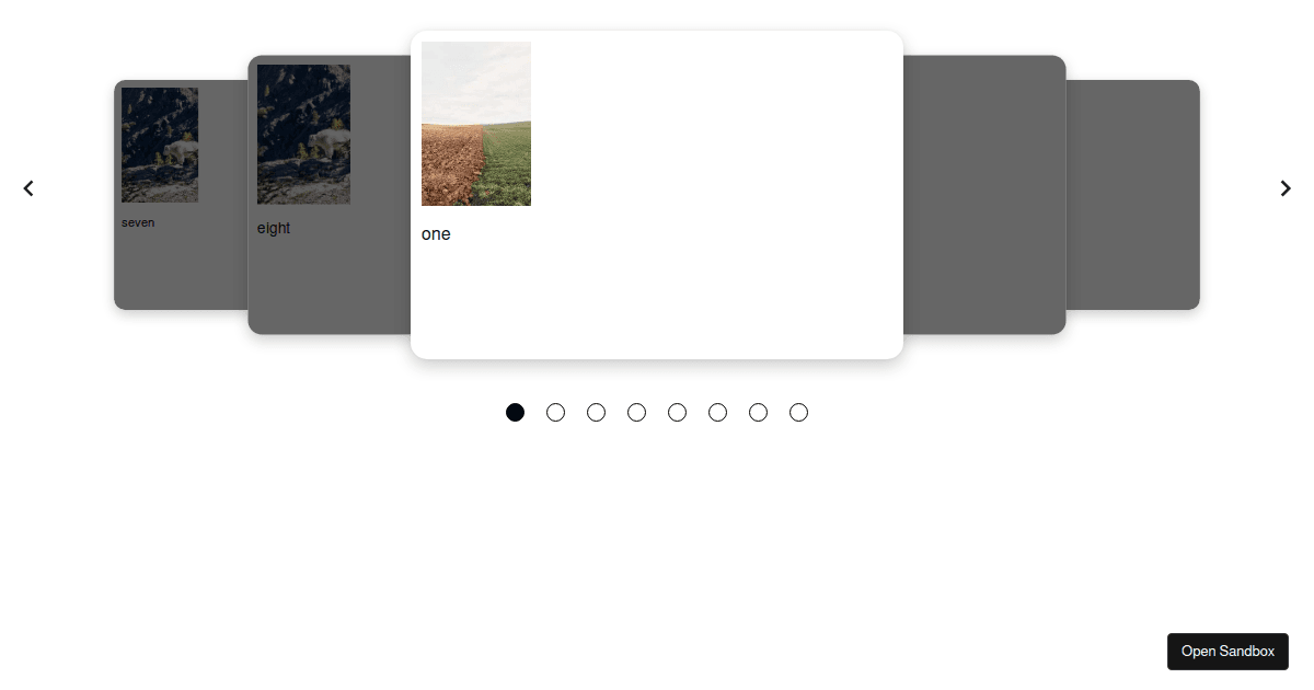 Stacked center carousel - Codesandbox