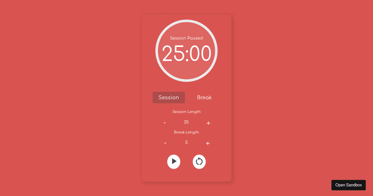 FCC - 25 + 5 clock - Codesandbox