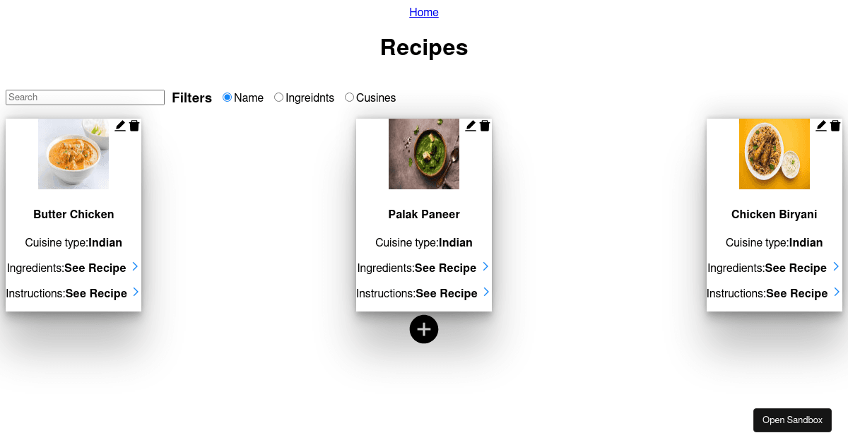 react - Codesandbox