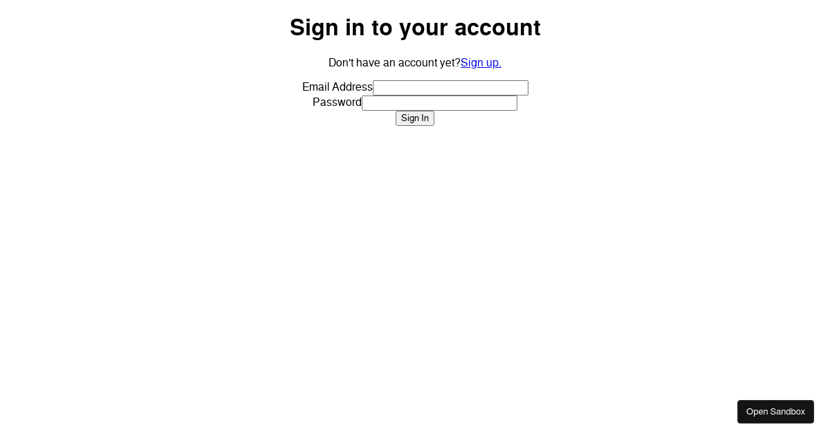 emailverification Codesandbox