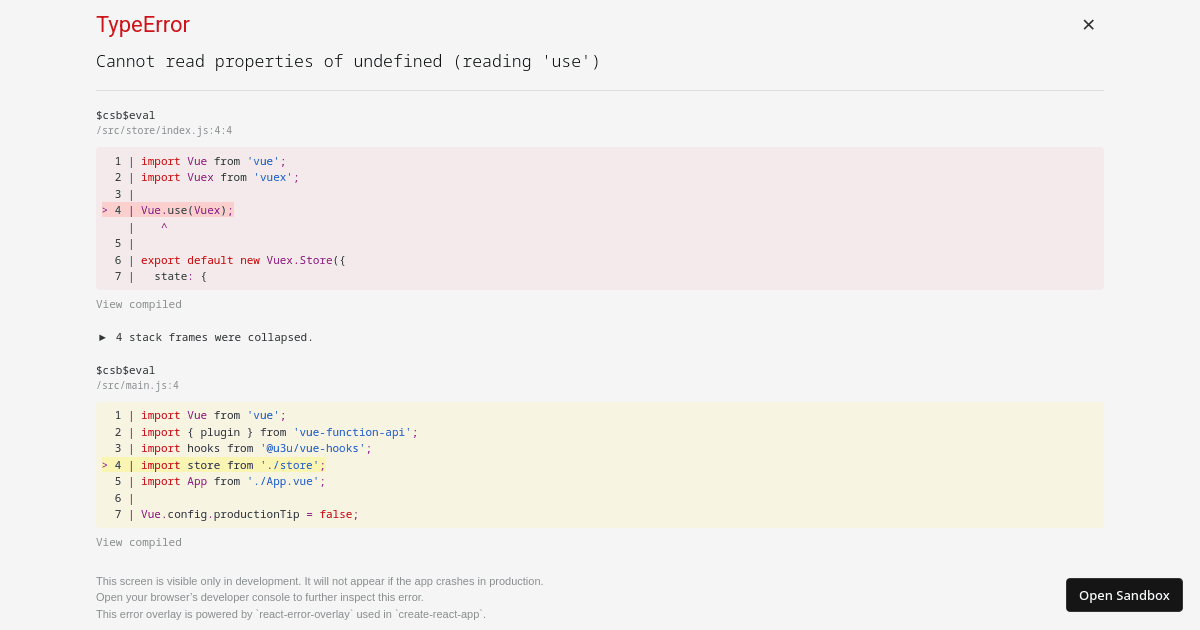 Vue Hooks Examples (forked) - Codesandbox