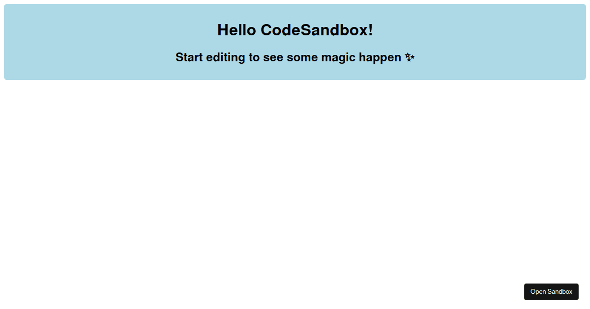 react animation - Codesandbox