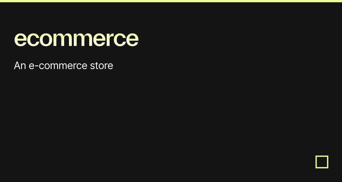 ecommerce - Codesandbox