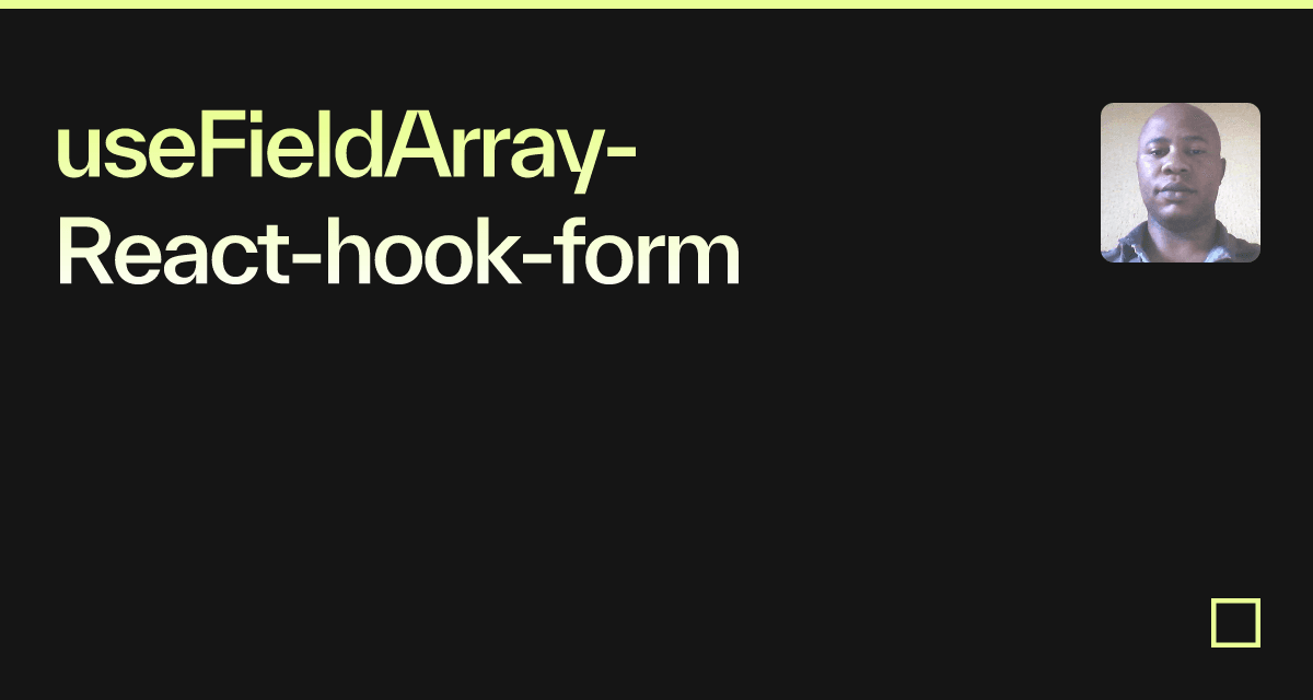 useFieldArray-React-hook-form - Codesandbox