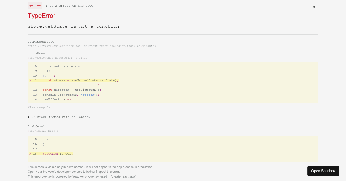 redux (forked) - Codesandbox