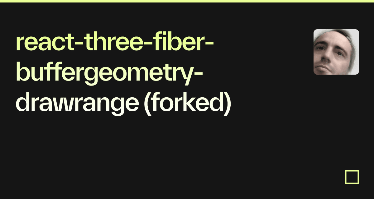 react-three-fiber-buffergeometry-drawrange (forked) - Codesandbox
