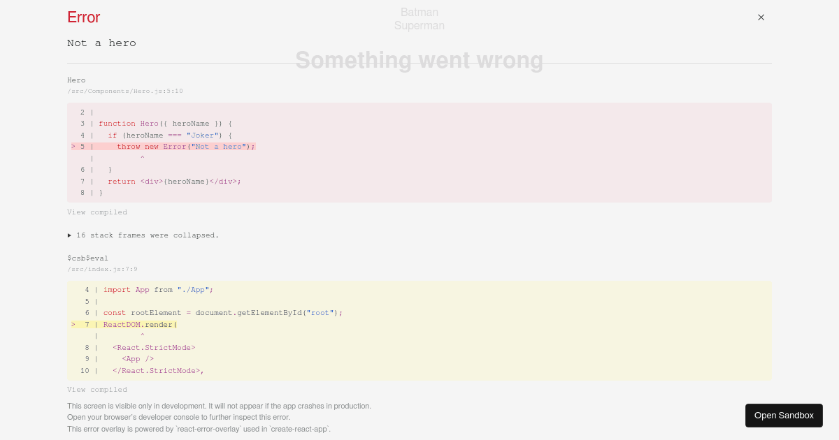 react - Codesandbox