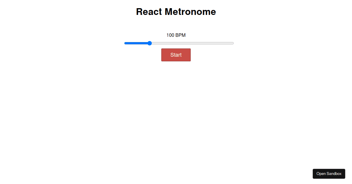 React Metronome Codesandbox