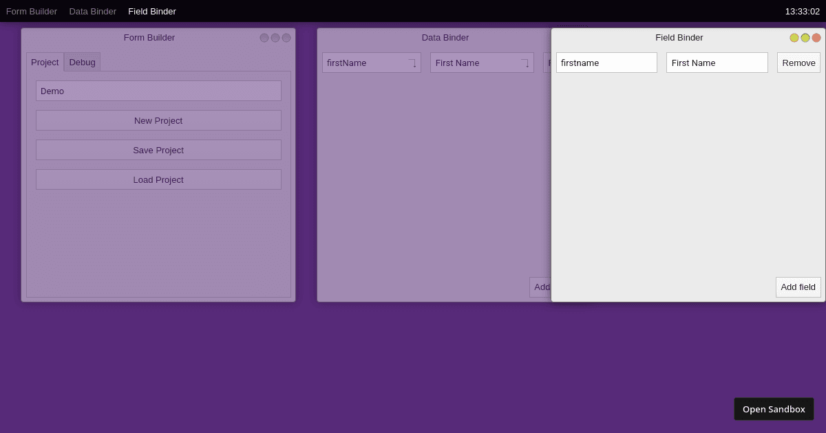 OS.js Form Builder Thing (forked) - Codesandbox