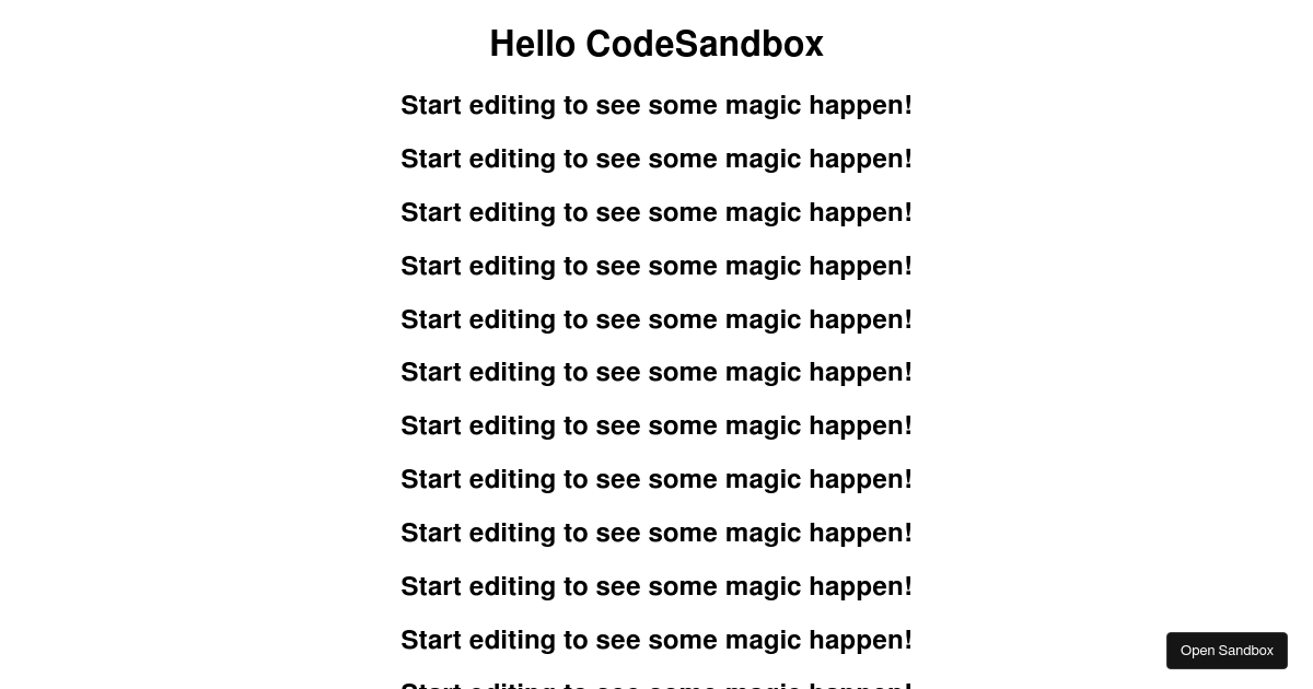 react - Codesandbox