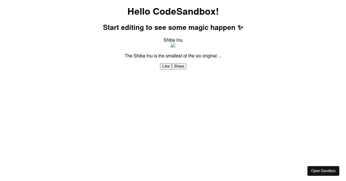 React named slots projection - Codesandbox