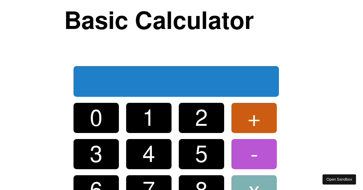 JS Calculator - Codesandbox