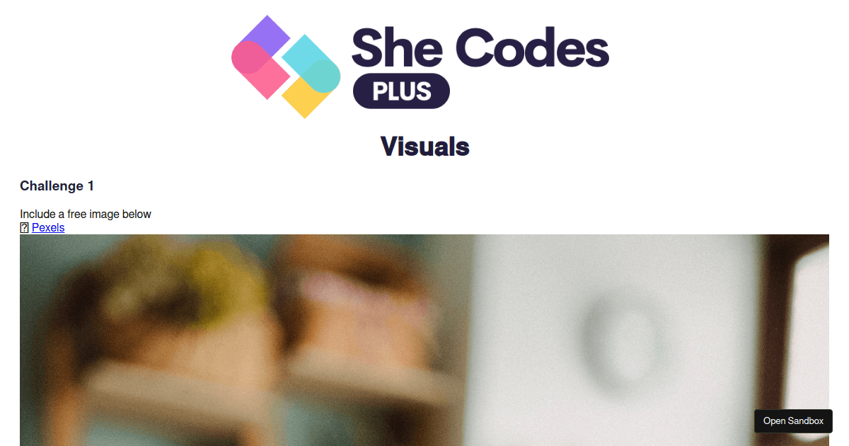 Visuals Challenge (forked) - Codesandbox