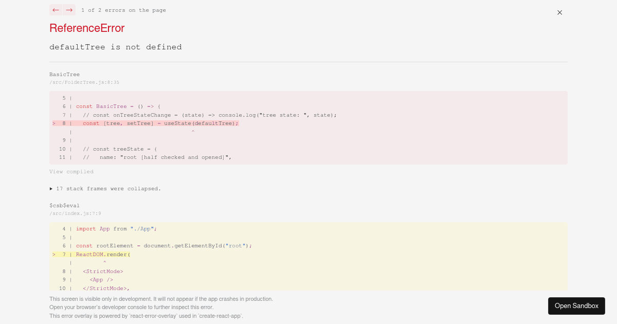 React-Folder-Tree (forked) - Codesandbox
