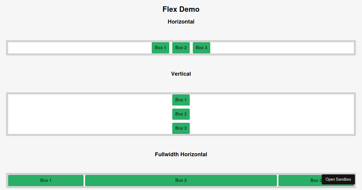 Flex - Codesandbox
