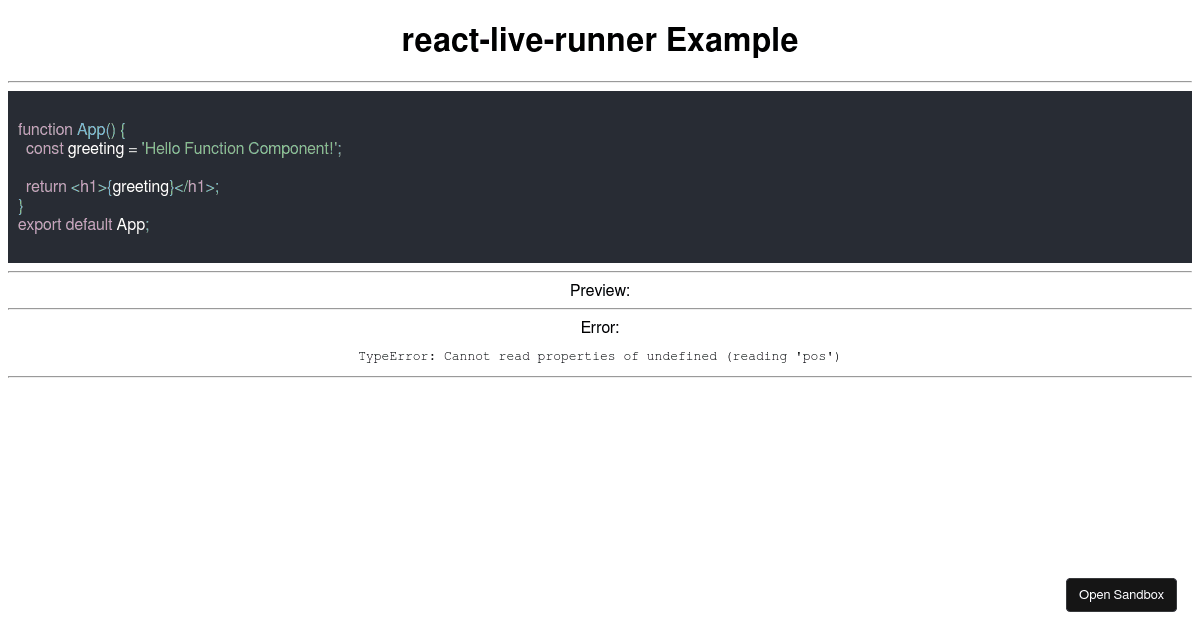 react-live-runner - Codesandbox