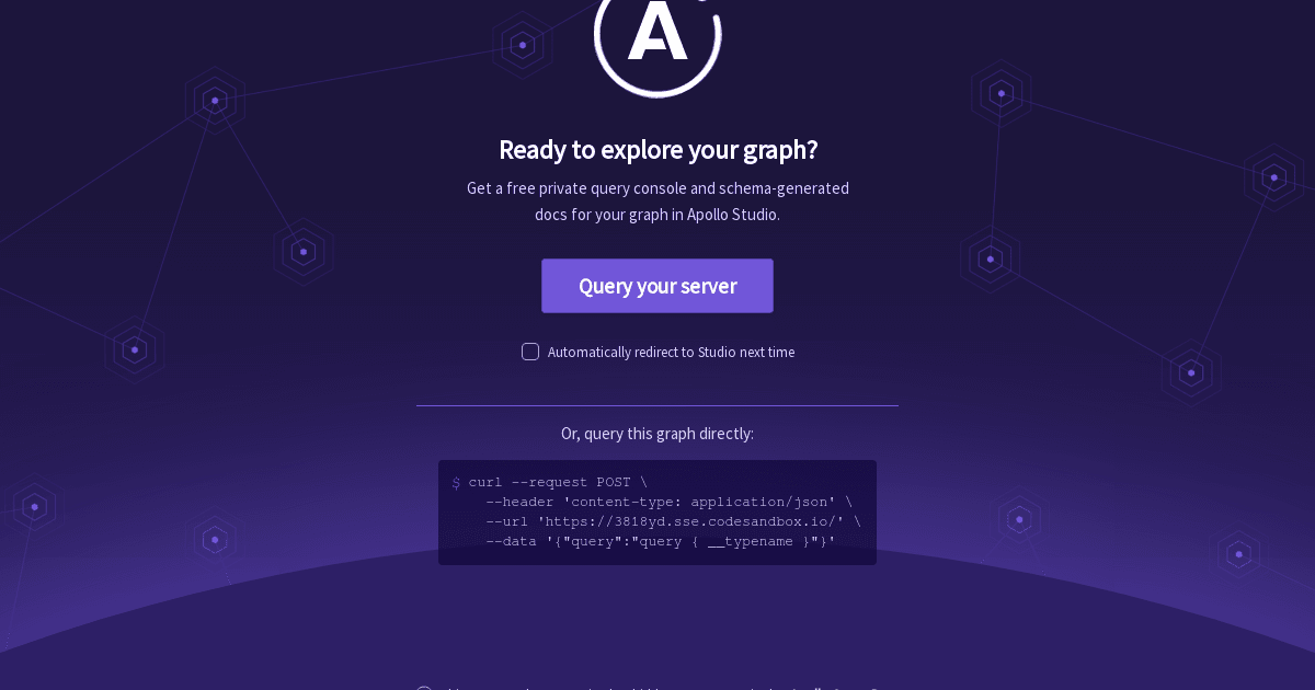 Apollo Server Typescript - Codesandbox