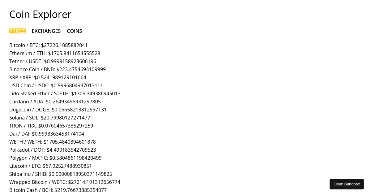 Day Six Solution (forked) - Codesandbox
