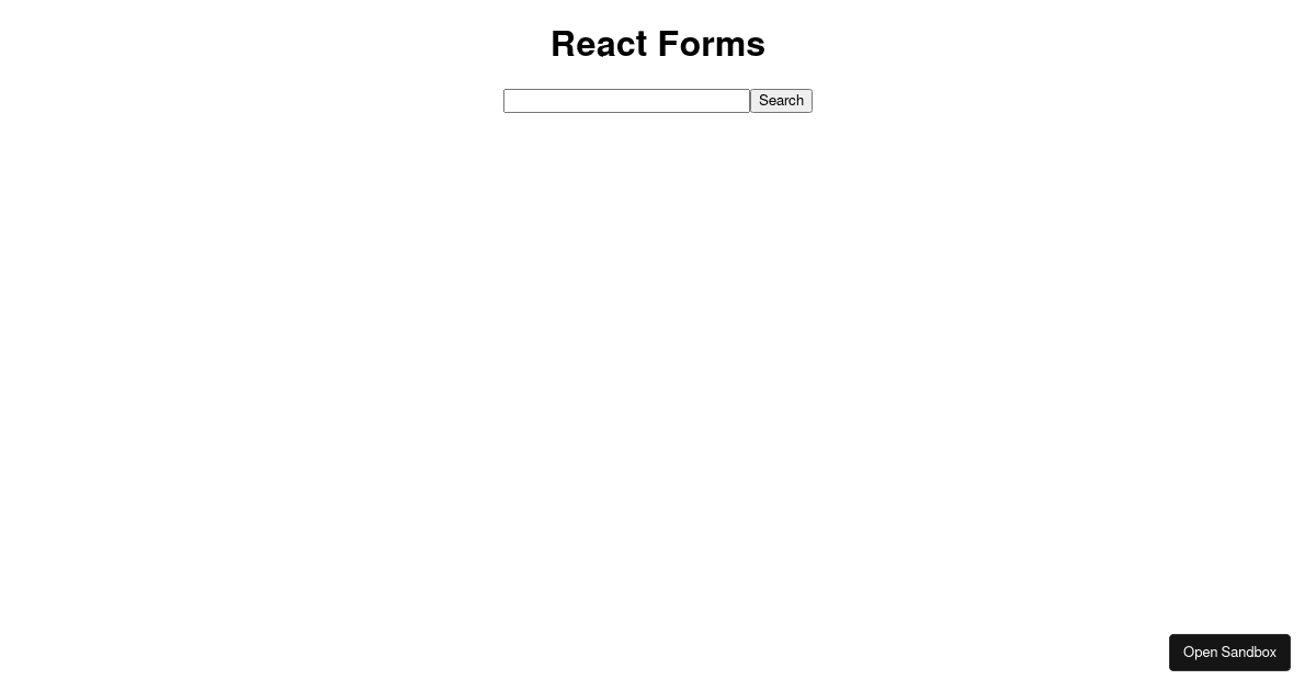 React Forms Lesson (forked) - Codesandbox