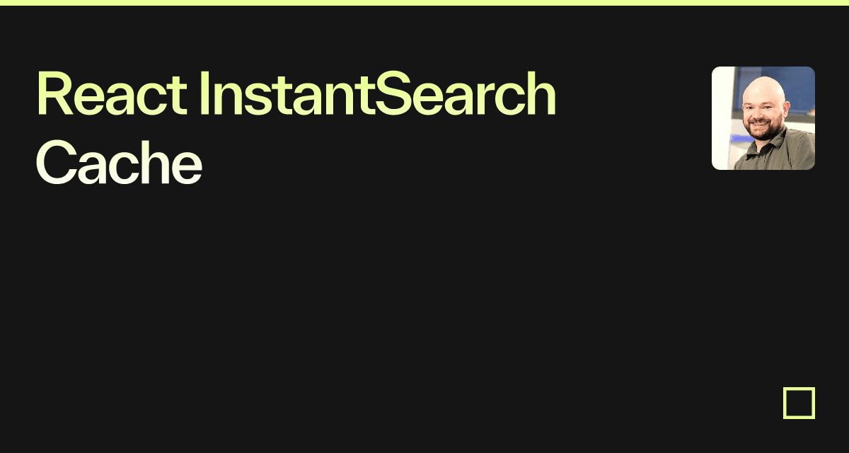 React InstantSearch Cache - Codesandbox