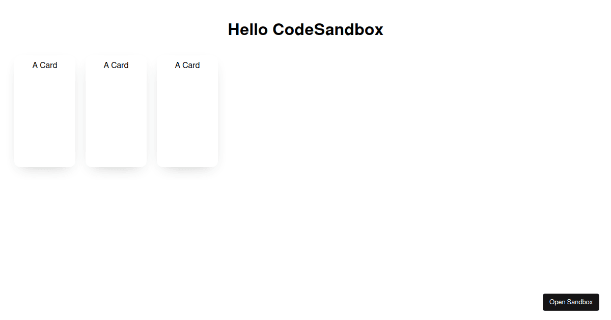 Nice Box Shadow Codesandbox