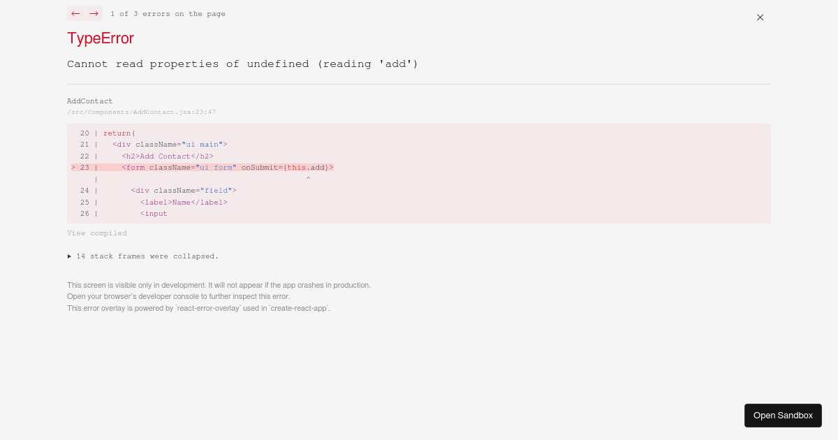 react - Codesandbox