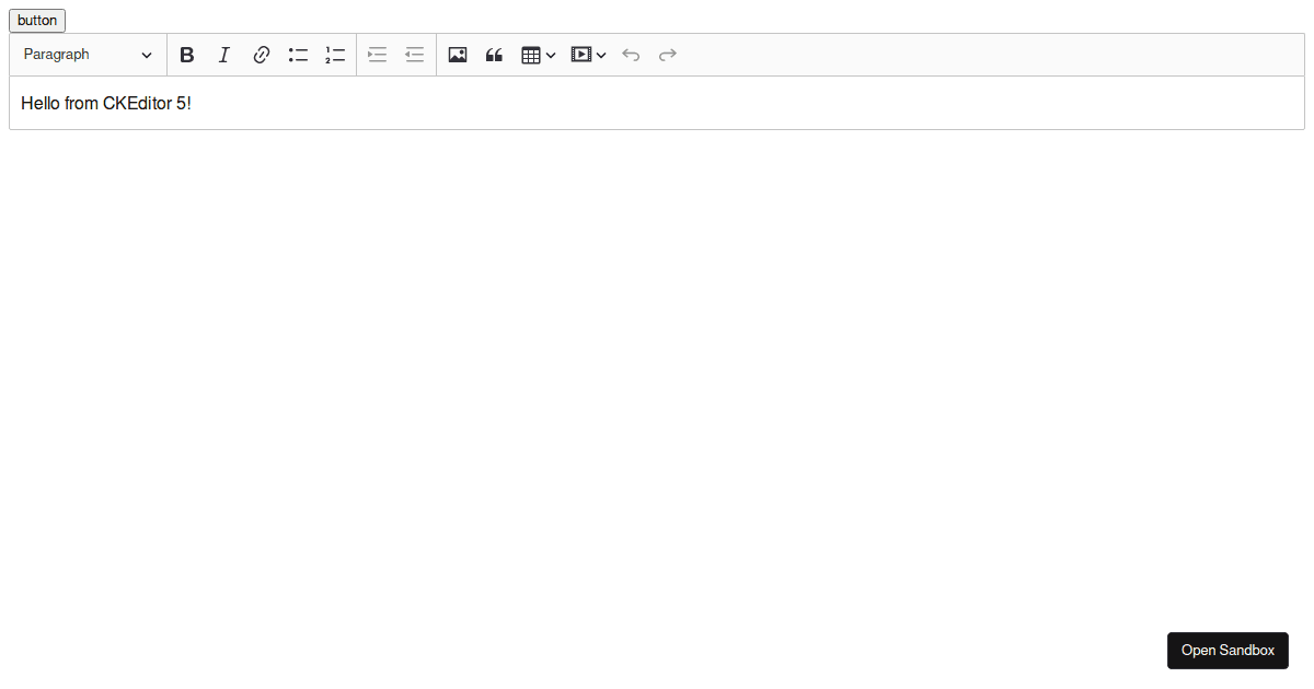 cke5 react test (forked) - Codesandbox