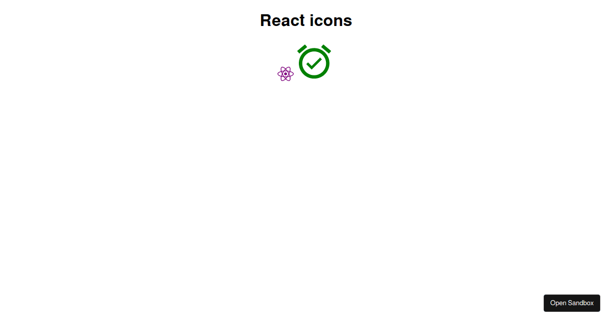 react-icons - Codesandbox
