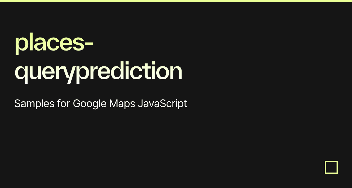 places-queryprediction - Codesandbox
