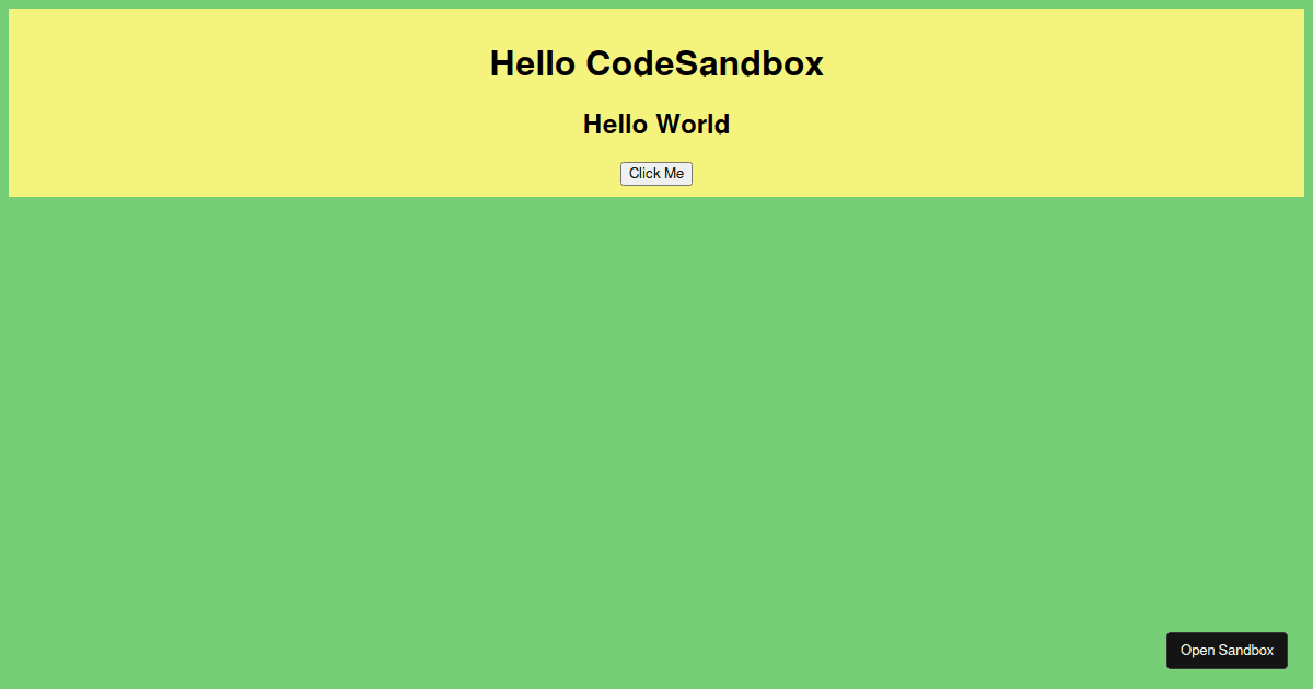 react - Codesandbox