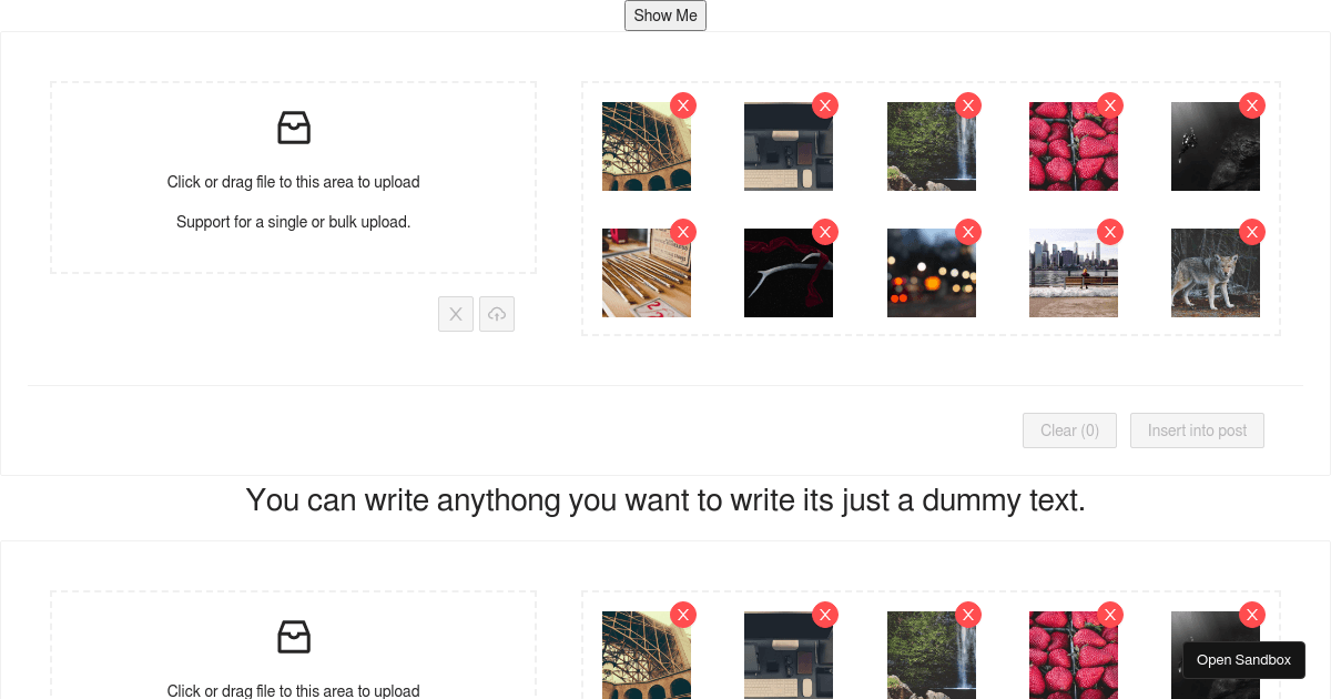 File Upload With Preview and delete (react-multiple-image-uploader npm ...